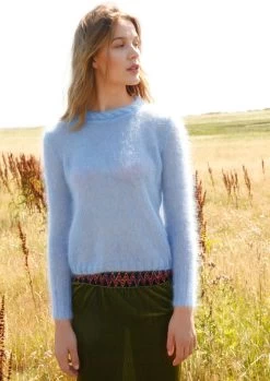 Zarter Pullover Mit Zopfblende -Strickwaren Geschäft R80M10 c 1280x1280