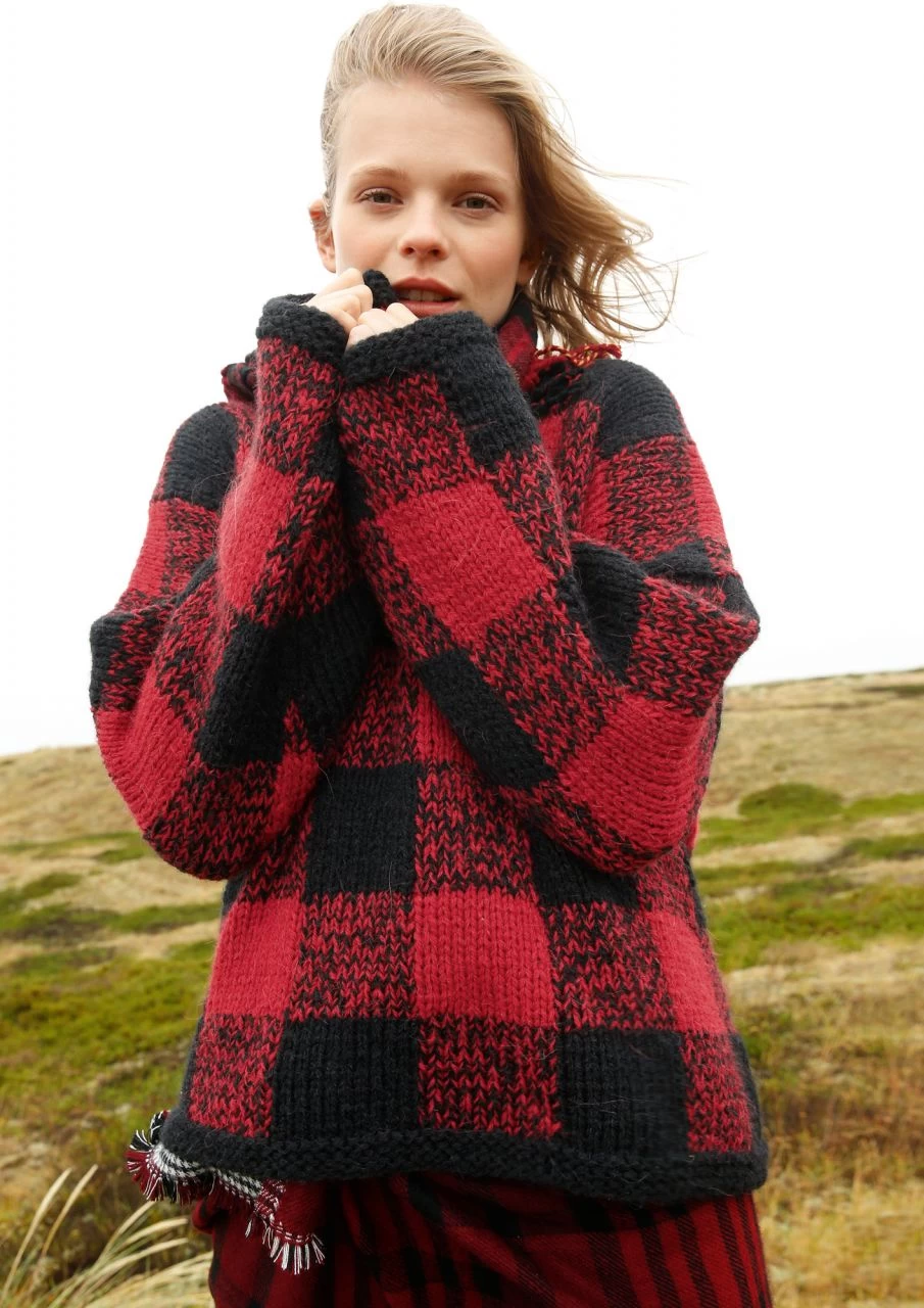 Oversizepulli Mit Karomuster 1 Oversizepulli Mit Karomuster