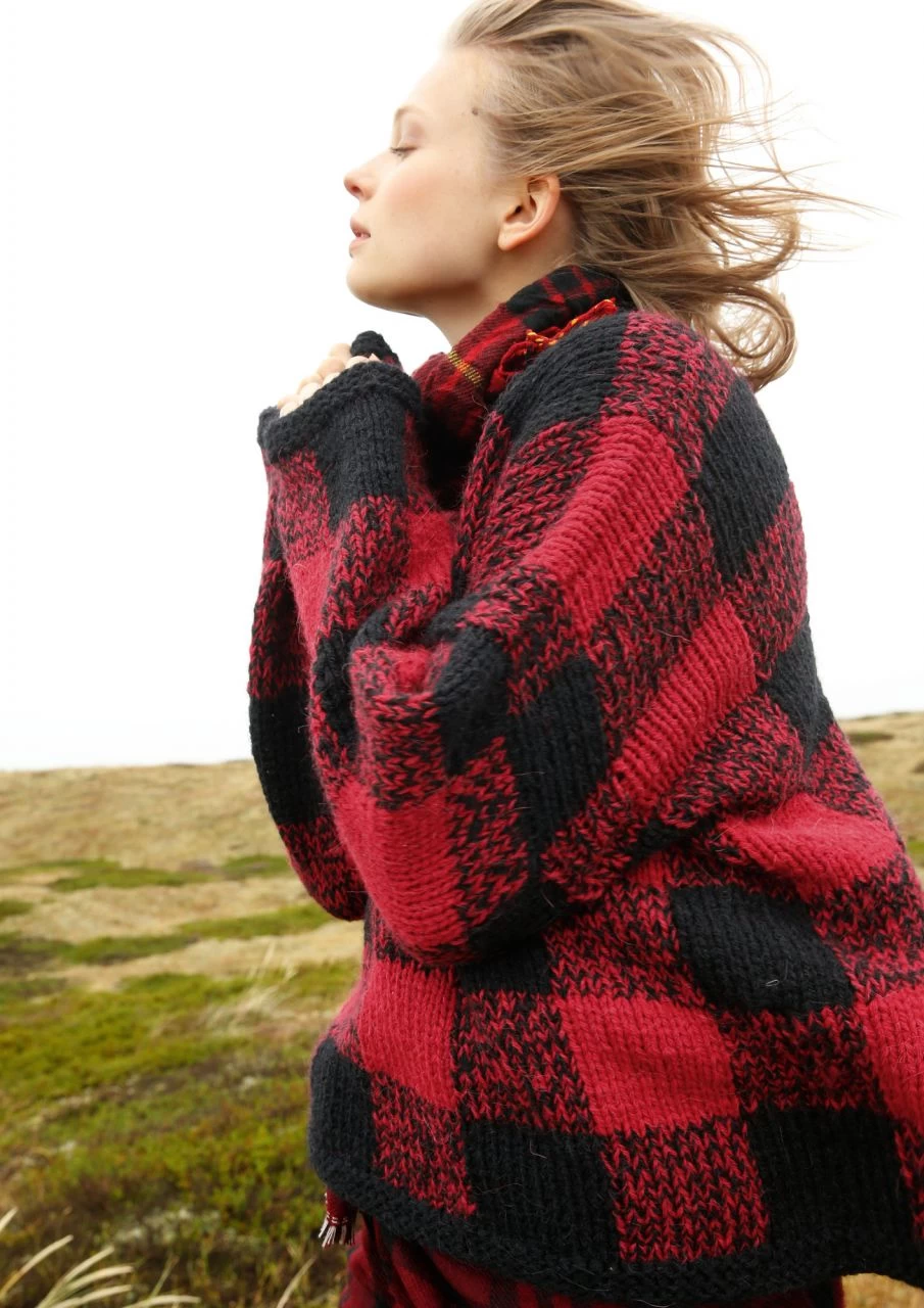 Oversizepulli Mit Karomuster 2 Oversizepulli Mit Karomuster – Bild 2