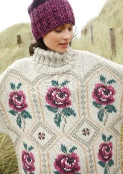 Pullover Mit Rosenmuster Bestickt -Strickwaren Geschäft R80M32 d 1280x1280