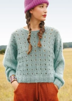 Lochmusterpulli Mondstein