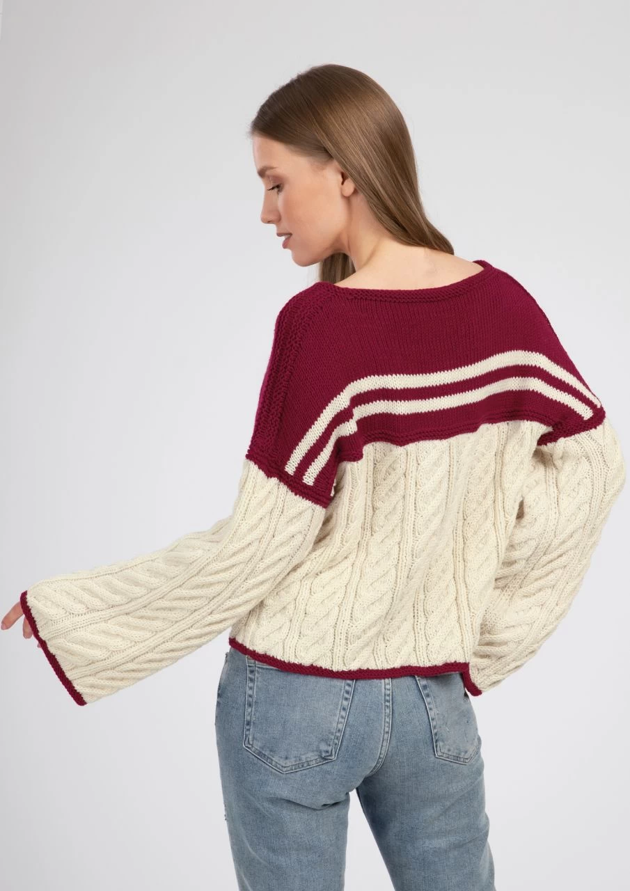 Zopfmusterpulli Brügge 1 Zopfmusterpulli Brügge