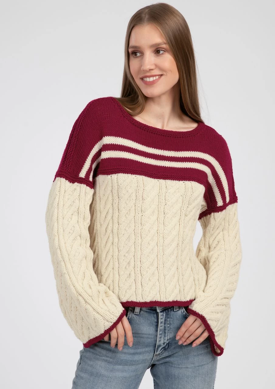 Zopfmusterpulli Brügge 2 Zopfmusterpulli Brügge – Bild 2