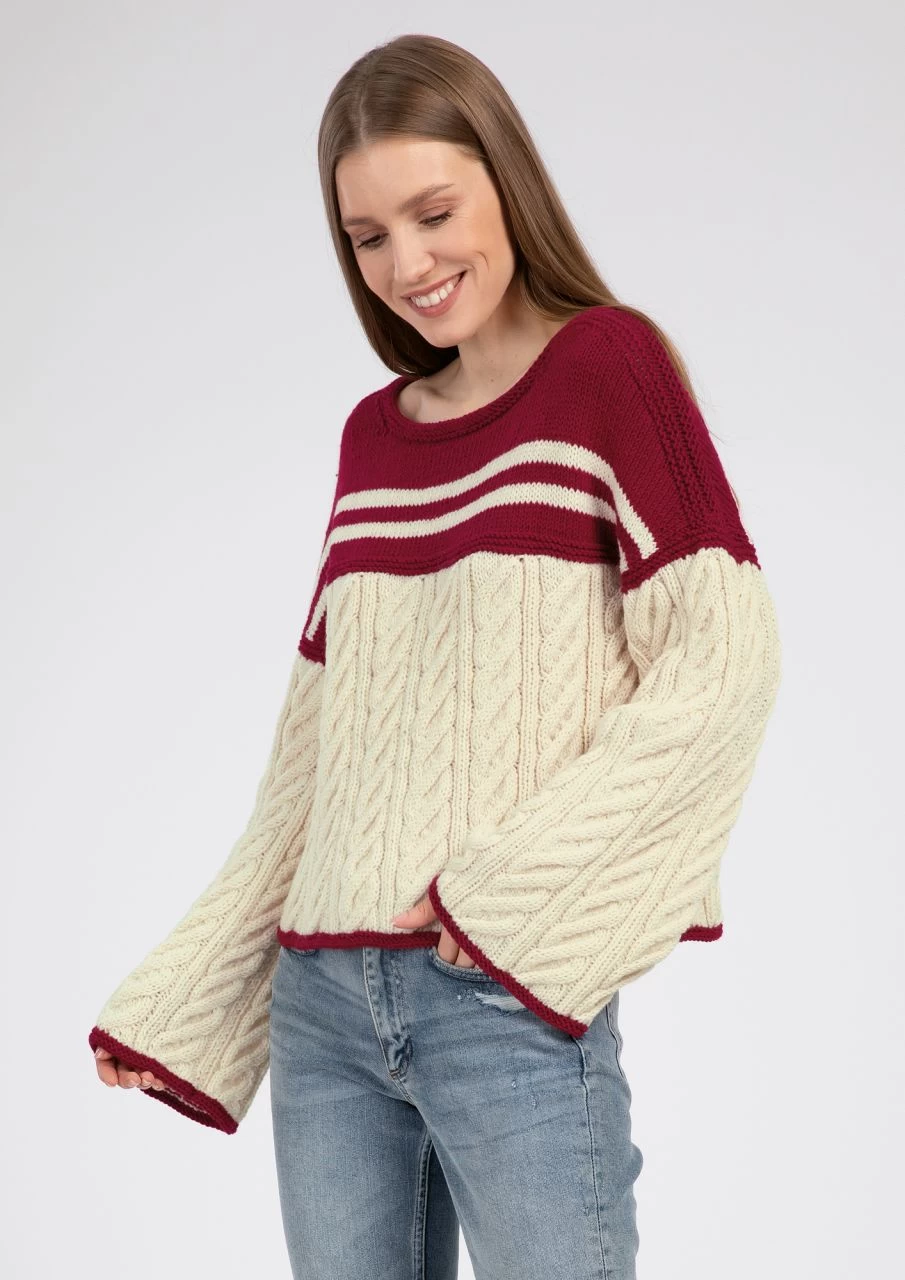 Zopfmusterpulli Brügge 3 Zopfmusterpulli Brügge – Bild 3