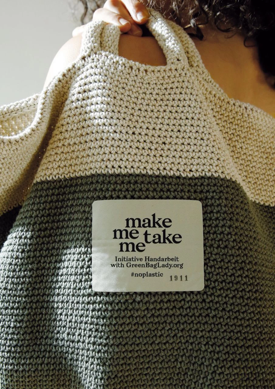 Häkeltasche "No Plastic" 2 Häkeltasche "No Plastic" – Bild 2